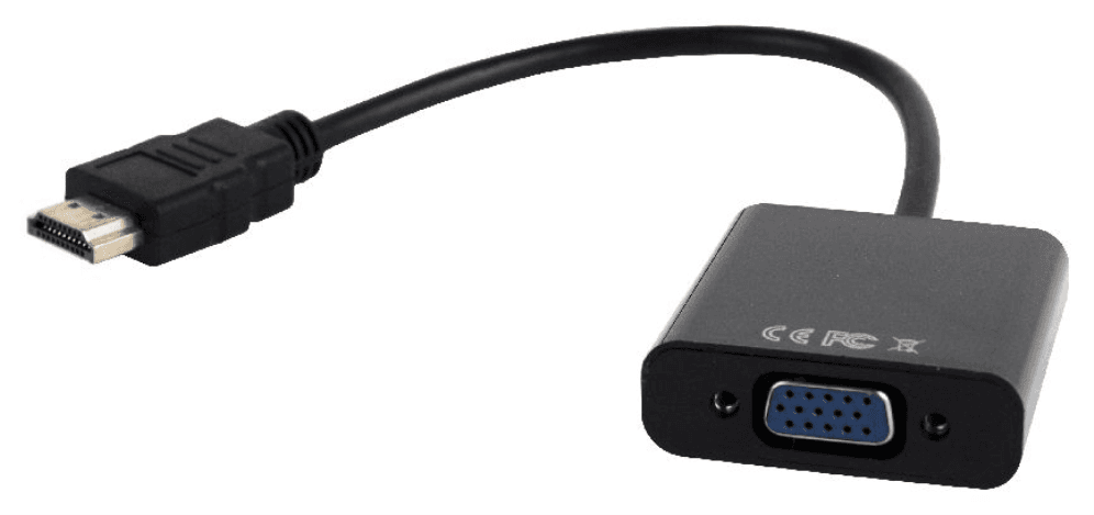 Gembird A-HDMI-VGA-03 adaptador de cable de vídeo 0,15 m HDMI tipo A (Estándar) VGA (D-Sub) Negro