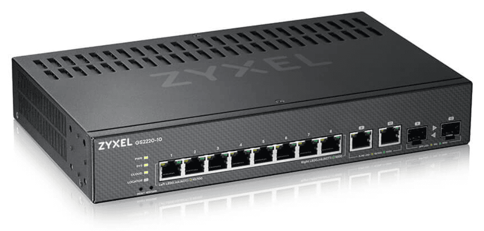 Zyxel GS2220-10-EU0101F switch Gestionado L2 Gigabit Ethernet (10/100/1000) Negro