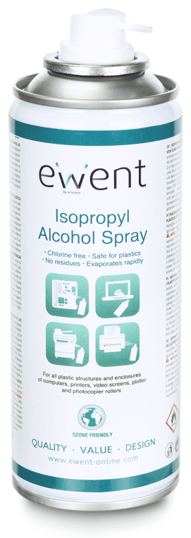 Ewent EW5613 kit de limpieza para computadora Impresora, Portátil, Escáner, PC Espray para limpieza de equipos 200 ml