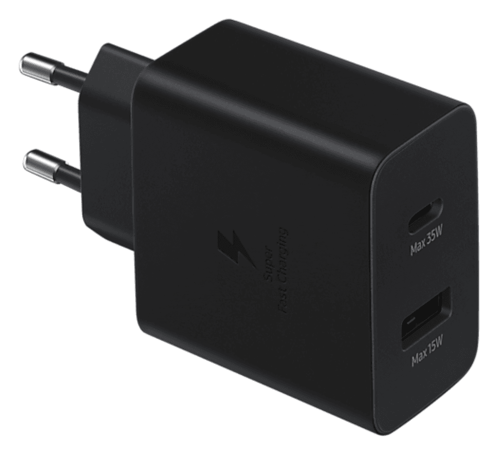Samsung EP-TA220NBEGEU cargador de dispositivo móvil Auriculares, Auriculares, Portátil, Smartphone, Reloj inteligente, Tableta Negro Corriente alterna Interior