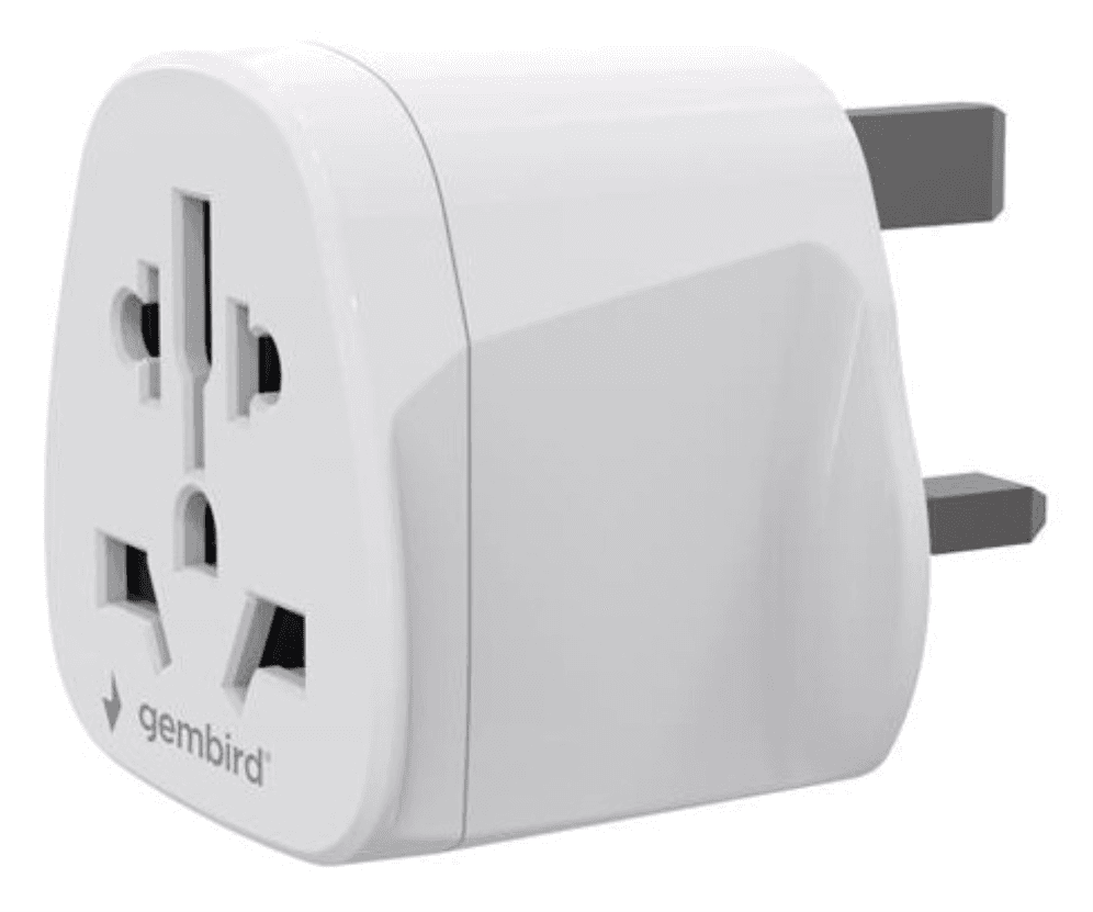 Gembird A-AC-UKMINTF adaptador de enchufe eléctrico Tipo G (RU) Universal Blanco