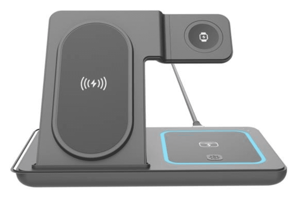 Gembird TA-WPC31A-01-BK cargador de dispositivo móvil Ver, Smartphone, Auriculares Negro USB Cargador inalámbrico Carga rápida Interior