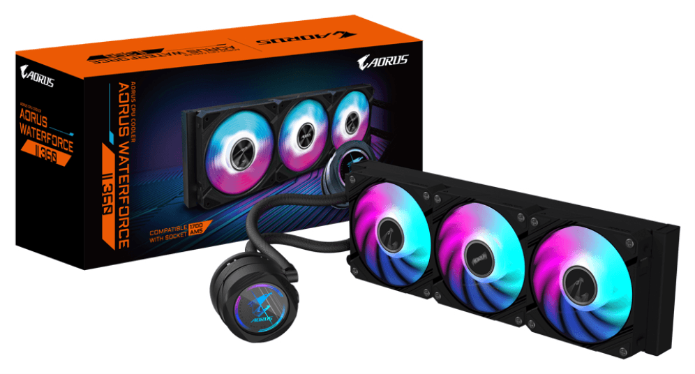 GIGABYTE AORUS WATERFORCE II 360 Procesador Sistema de refrigeración líquida todo en uno 12 cm Negro