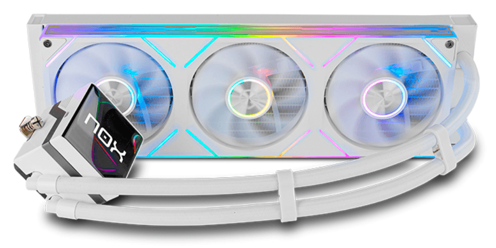 NOX Hummer M-360 LCD|Kit RL Magnético ARGB Blanco