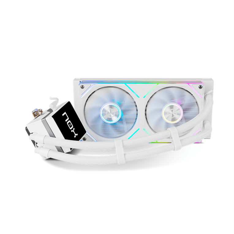 NOX Hummer M-240 LCD|Kit RL Magnético ARGB Blanco