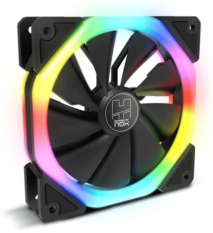 NOX Hummer S-Fan Carcasa del ordenador Ventilador 12 cm Negro