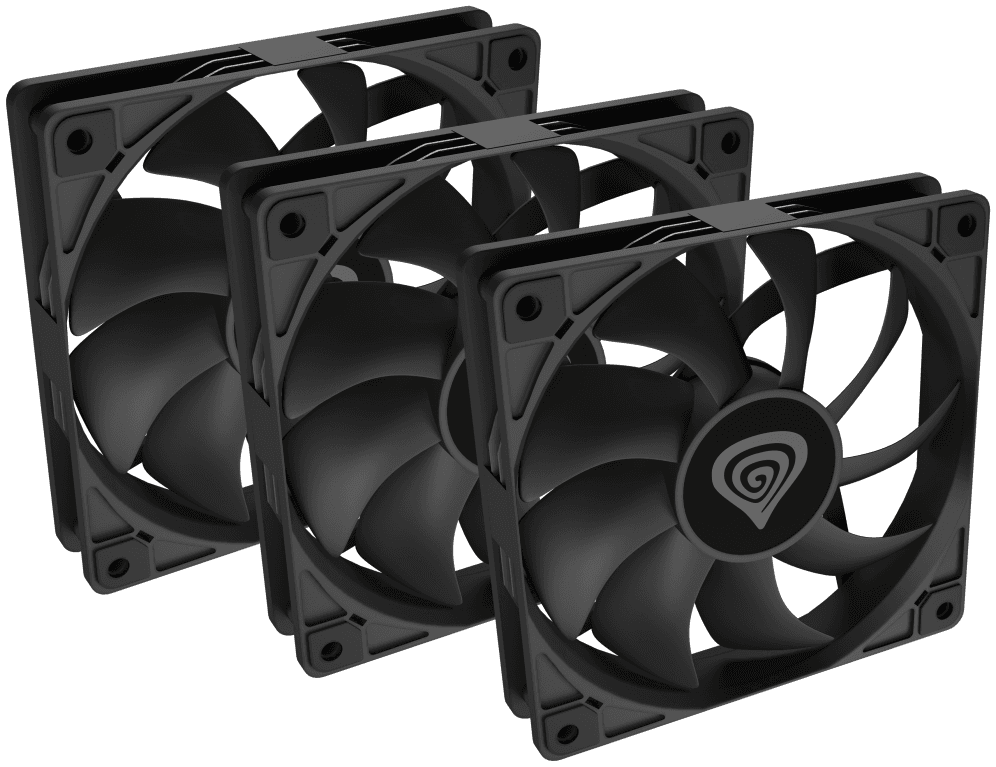 GENESIS Oxal 120 Carcasa del ordenador Ventilador 12 cm Negro 3 pieza(s)