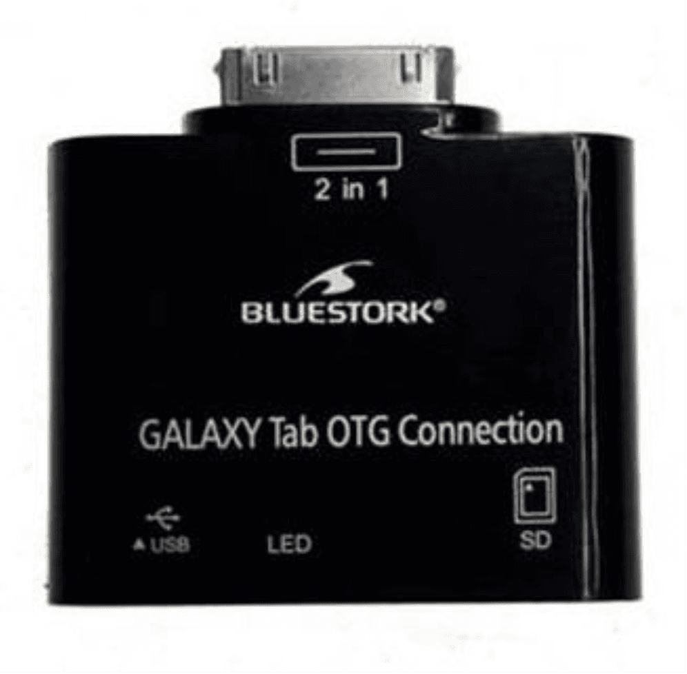 Bluestork BS-GAL-RDR/SD cambiador de género para cable Samsung 30-pin USB 2.0/SD Card Negro