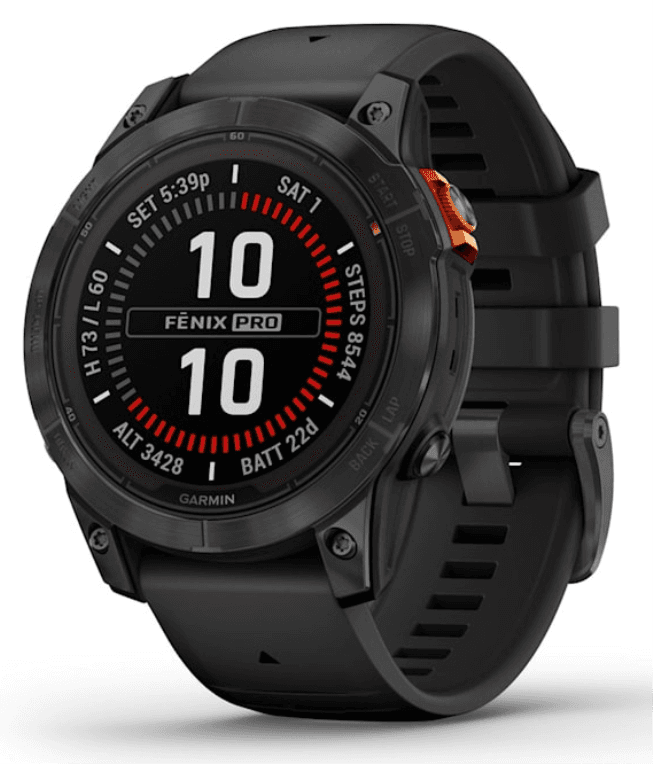 Garmin fenix 7 Pro Solar Edition 3,3 cm (1.3") MIP 47 mm Digital 260 x 260 Pixeles Pantalla táctil Negro, Gris Wifi GPS (satélite)