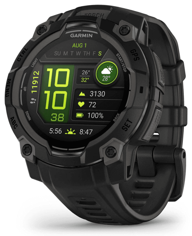 Garmin Instinct 3 AMOLED 3,05 cm (1.2") 45 mm Digital 390 x 390 Pixeles Pantalla táctil Negro GPS (satélite)