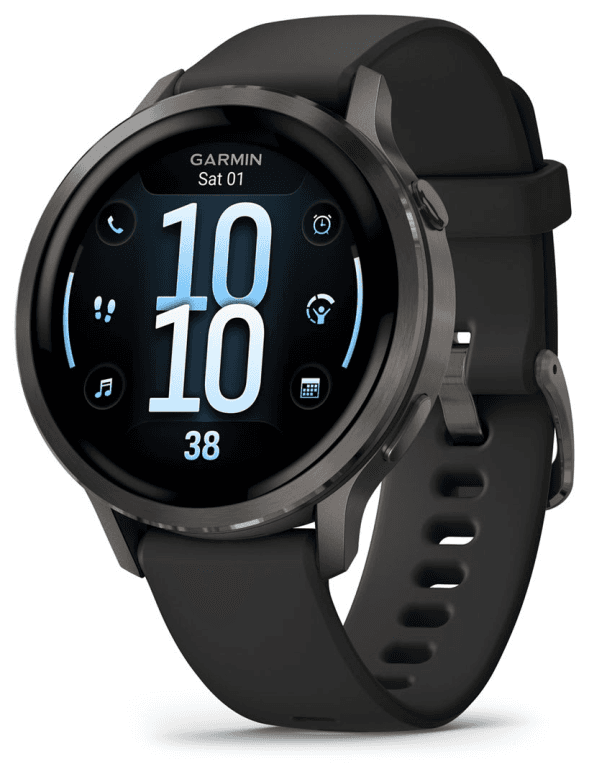 Garmin Venu 4 3,05 cm (1.2") AMOLED 41 mm Digital 390 x 390 Pixeles Pantalla táctil Negro Wifi GPS (satélite)