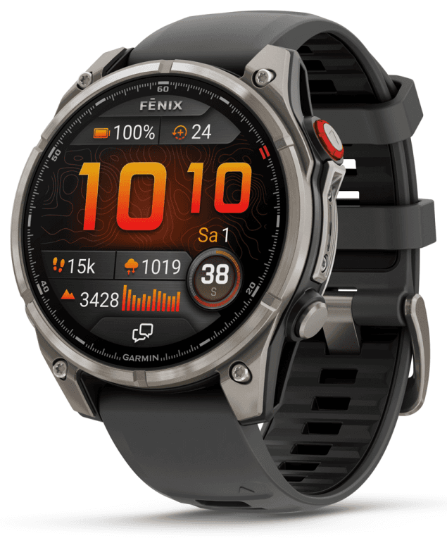 Garmin fenix 8 Pro 3,56 cm (1.4") AMOLED 47 mm Digital 454 x 454 Pixeles Pantalla táctil Grafito, Titanio Wifi GPS (satélite)