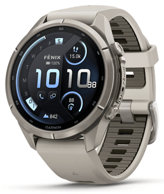 Garmin fenix 9 Pro 3,3 cm (1.3") AMOLED 43 mm Digital 416 x 416 Pixeles Pantalla táctil Titanio Wifi GPS (satélite)