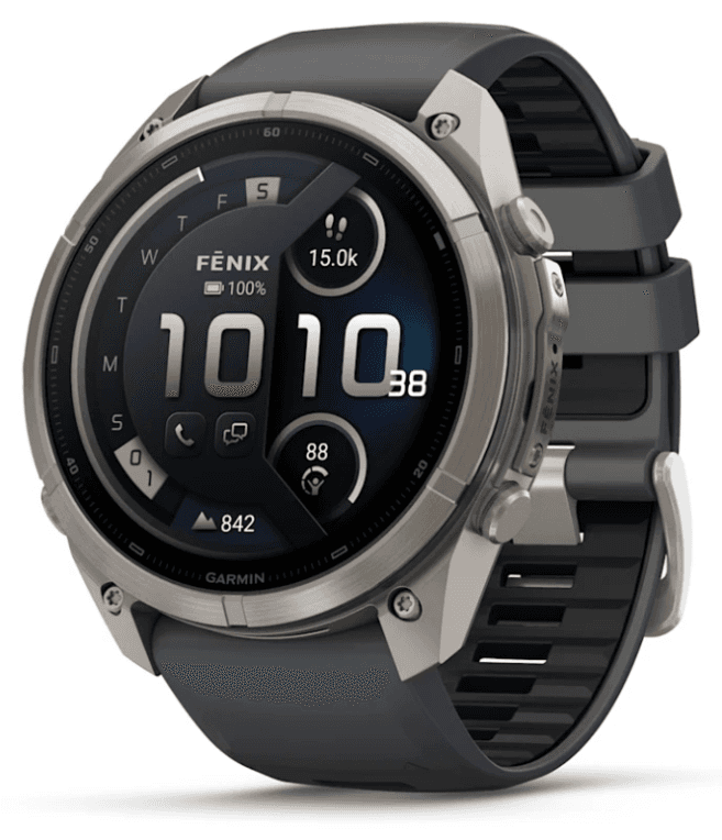 Garmin fenix 9 Pro 3,81 cm (1.5") AMOLED 51 mm Digital 466 x 466 Pixeles Pantalla táctil 4G Titanio Wifi GPS (satélite)