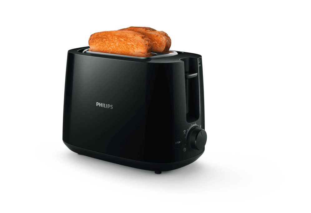 Philips Daily Collection HD2581/90 Tostadora: 2 rebanadas, ranura ancha, negro