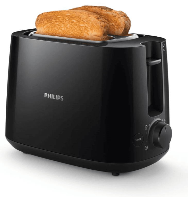 Philips Daily Collection HD2581/90 Tostadora: 2 rebanadas, ranura ancha, negro