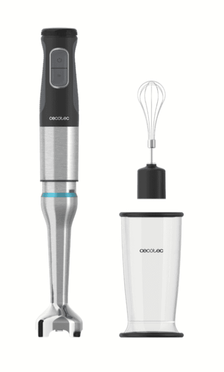 Cecotec 03960 licuadora Batidora de inmersión 1200 W Negro, Acero inoxidable
