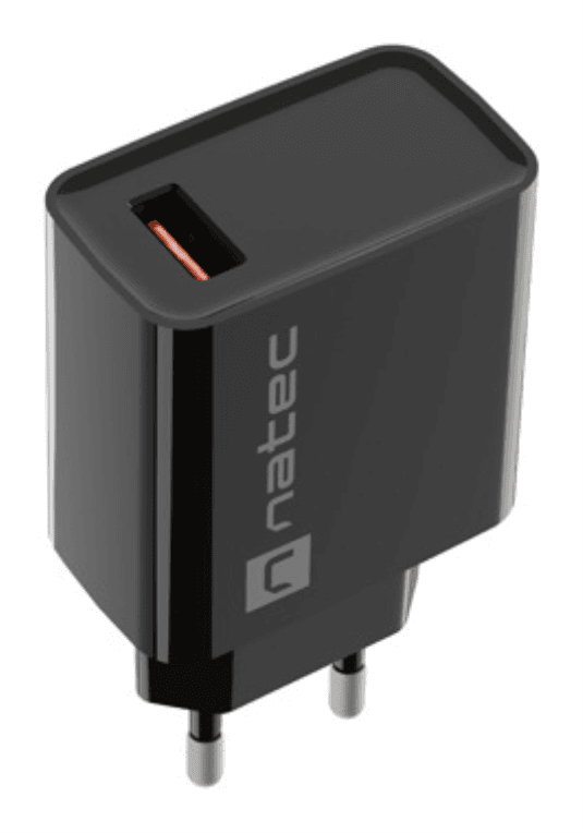 NATEC RIBERA Universal Negro Corriente alterna Carga rápida Interior