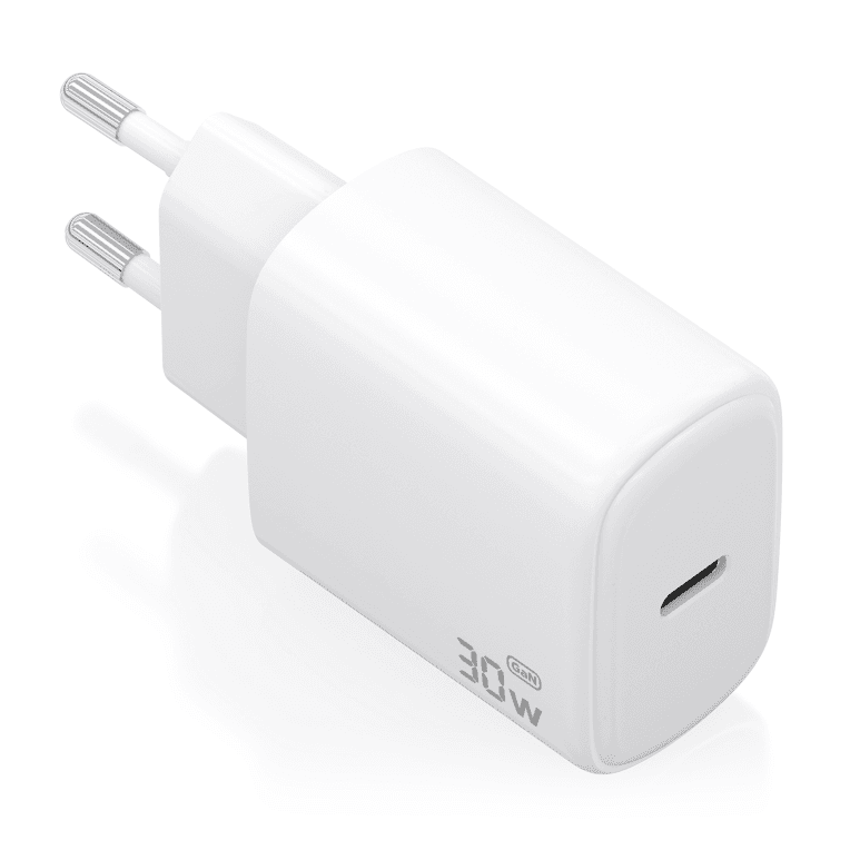 AISENS Cargador GaN 30W, 1xUSB-C PD3.0, Blanco