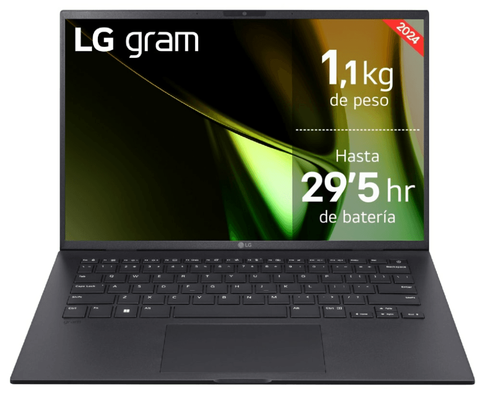 LG Gram 14Z90S Intel Core Ultra 7 155H Portátil 35,6 cm (14") Full HD 32 GB LPDDR5-SDRAM 1 TB SSD Wi-Fi 6E (802.11ax) Windows 11 Home Negro