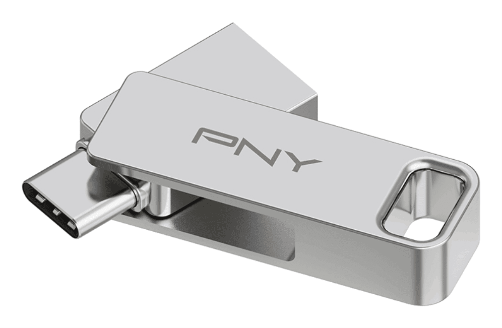 PNY DUO LINK unidad flash USB 64 GB USB Type-A / USB Type-C 3.2 Gen 1 (3.1 Gen 1) Acero inoxidable
