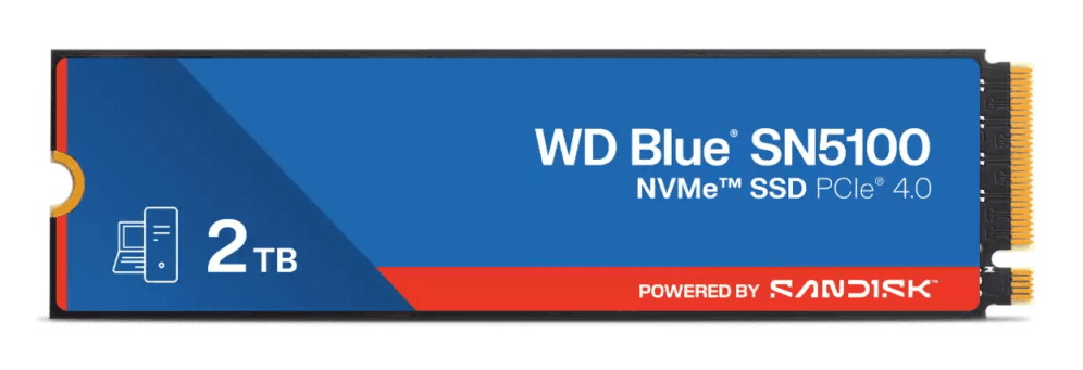 Western Digital WD Blue SN5100 2 TB M.2 PCI Express 4.0 NVMe QLC 3D NAND