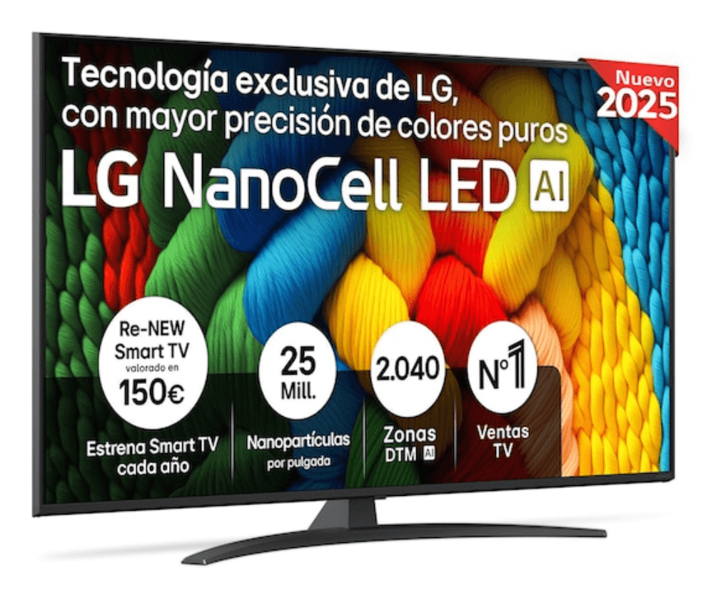 LG NanoCell AI 55NANO81A6A 139,7 cm (55") 4K Ultra HD Smart TV Wifi Negro