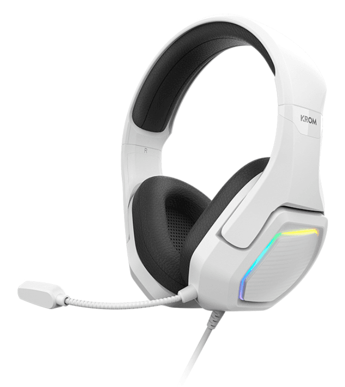 Krom Kopa 7.1 Auriculares Alámbrico Diadema Juego Negro, Blanco