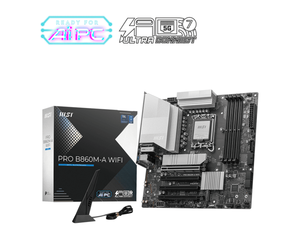 MSI PRO B860M-A WIFI placa base Intel B860 LGA 1851 (Socket V1) micro ATX