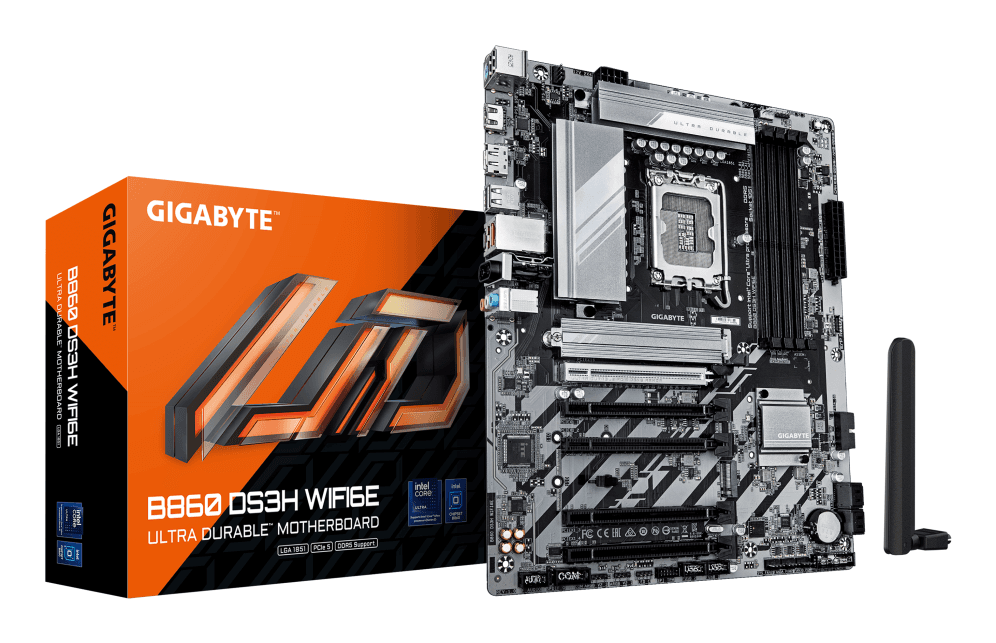 GIGABYTE B860 DS3H WIFI6E placa base Intel B860 LGA 1851 (Socket V1) ATX