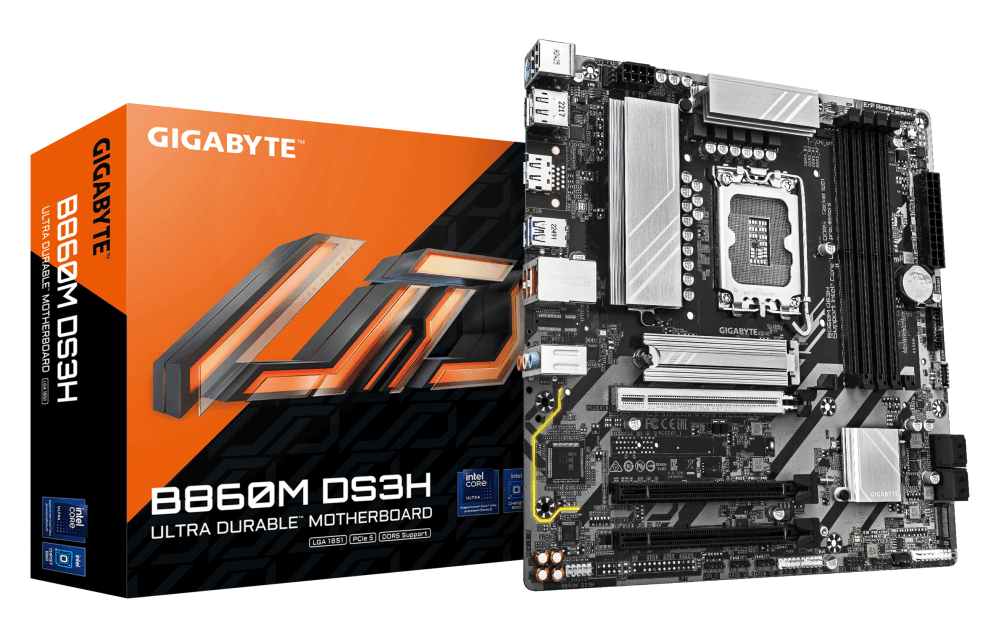 GIGABYTE B860M DS3H placa base Intel B860 LGA 1851 (Socket V1) micro ATX