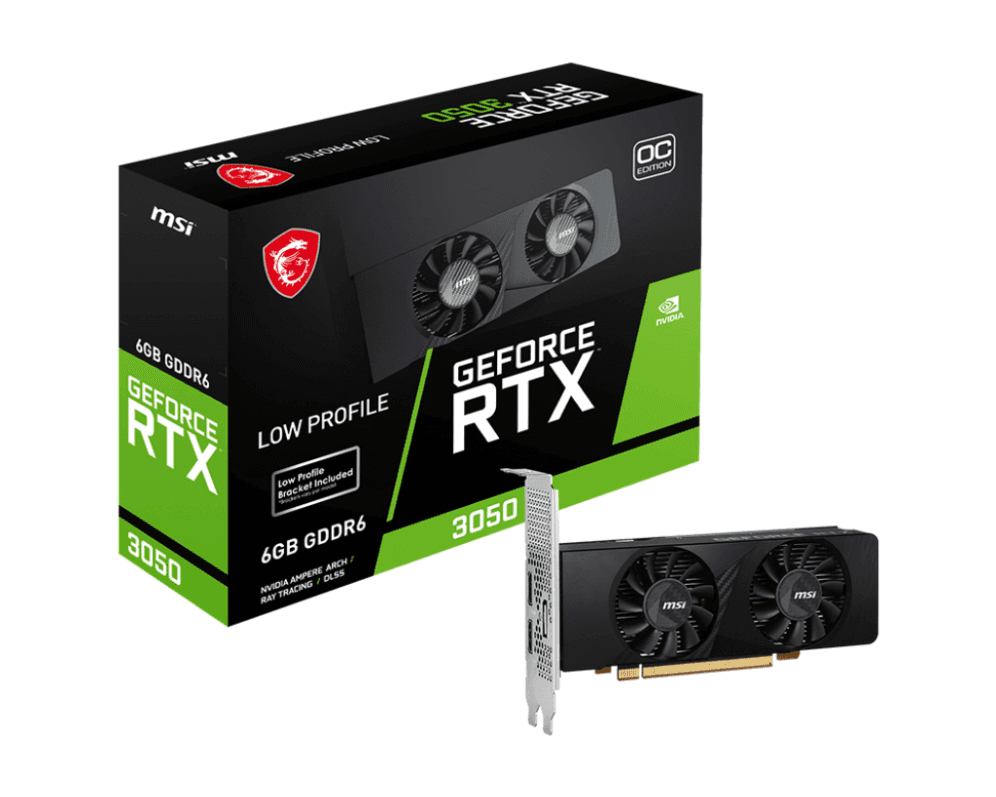 MSI GEFORCE RTX 3050 LP 6G OC tarjeta gráfica NVIDIA 6 GB GDDR6