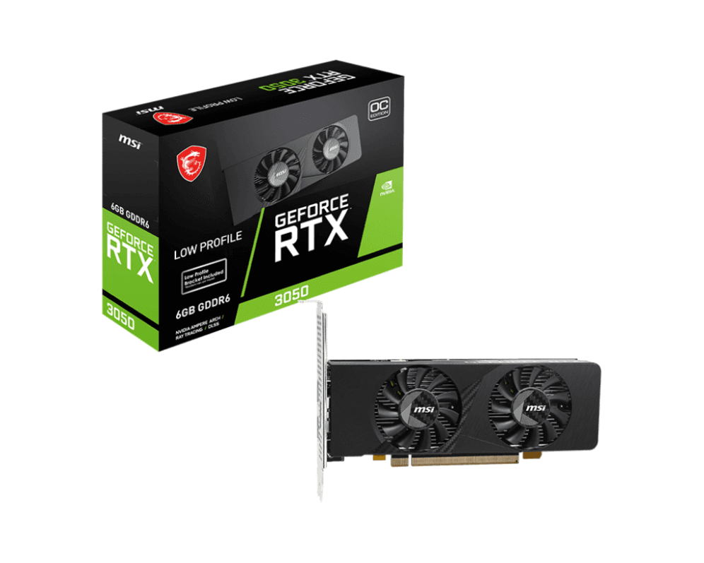 MSI GEFORCE RTX 3050 LP E 6G OC tarjeta gráfica NVIDIA 6 GB GDDR6