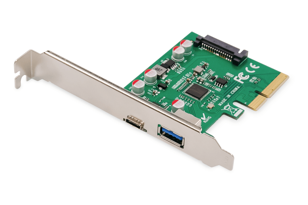 Digitus Tarjeta PCIe, USB Type-C™ + USB-A