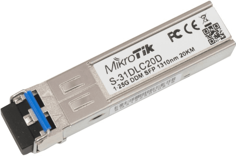 Mikrotik S-31DLC20D red modulo transceptor 1250 Mbit/s SFP 1310 nm
