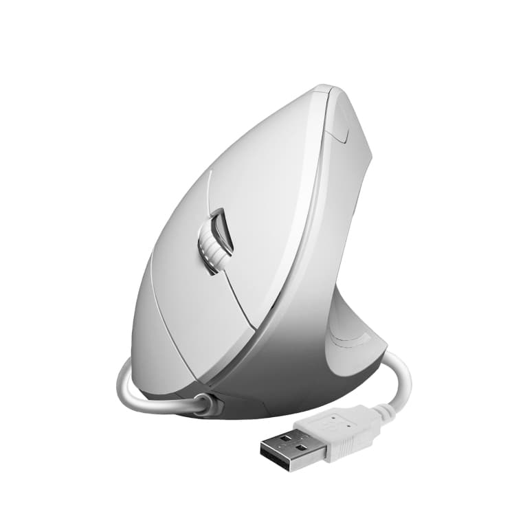 SUBBLIM Ratón GLIDE VERTICAL ERGO WIRED MOUSE WHITE
