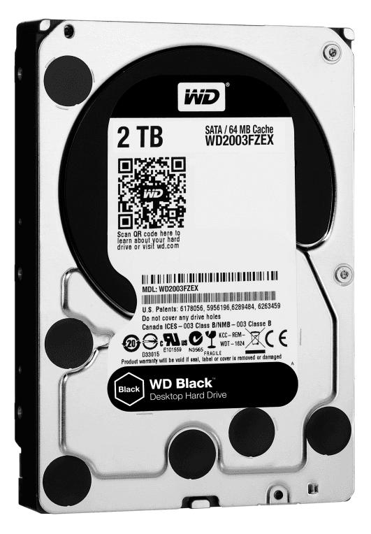 Western Digital WD_BLACK Black disco duro interno 2 TB 7200 RPM 64 MB 3.5" Serial ATA III
