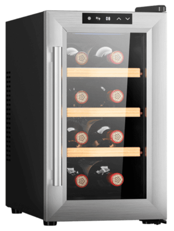 Cecotec 02708 enfriador de vino Nevera de vino termoeléctrico Independiente Acero inoxidable 8 botella(s)