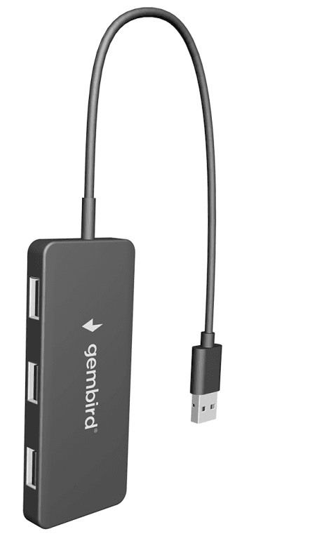 Gembird UHB-U2P4-04 hub de interfaz USB 2.0 480 Mbit/s Negro