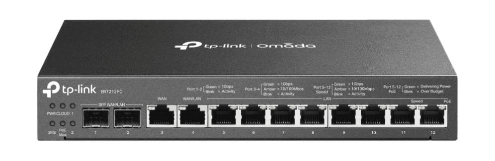 TP-Link Omada ER7212PC router Gigabit Ethernet Negro