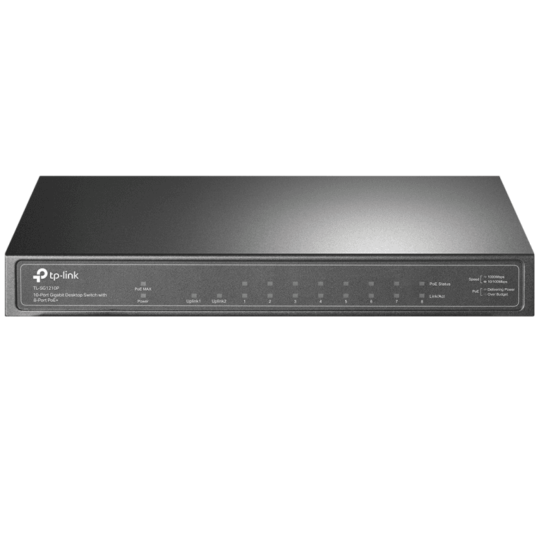 TP-Link TL-SG1210P switch No administrado Gigabit Ethernet (10/100/1000) Energía sobre Ethernet (PoE) Gris