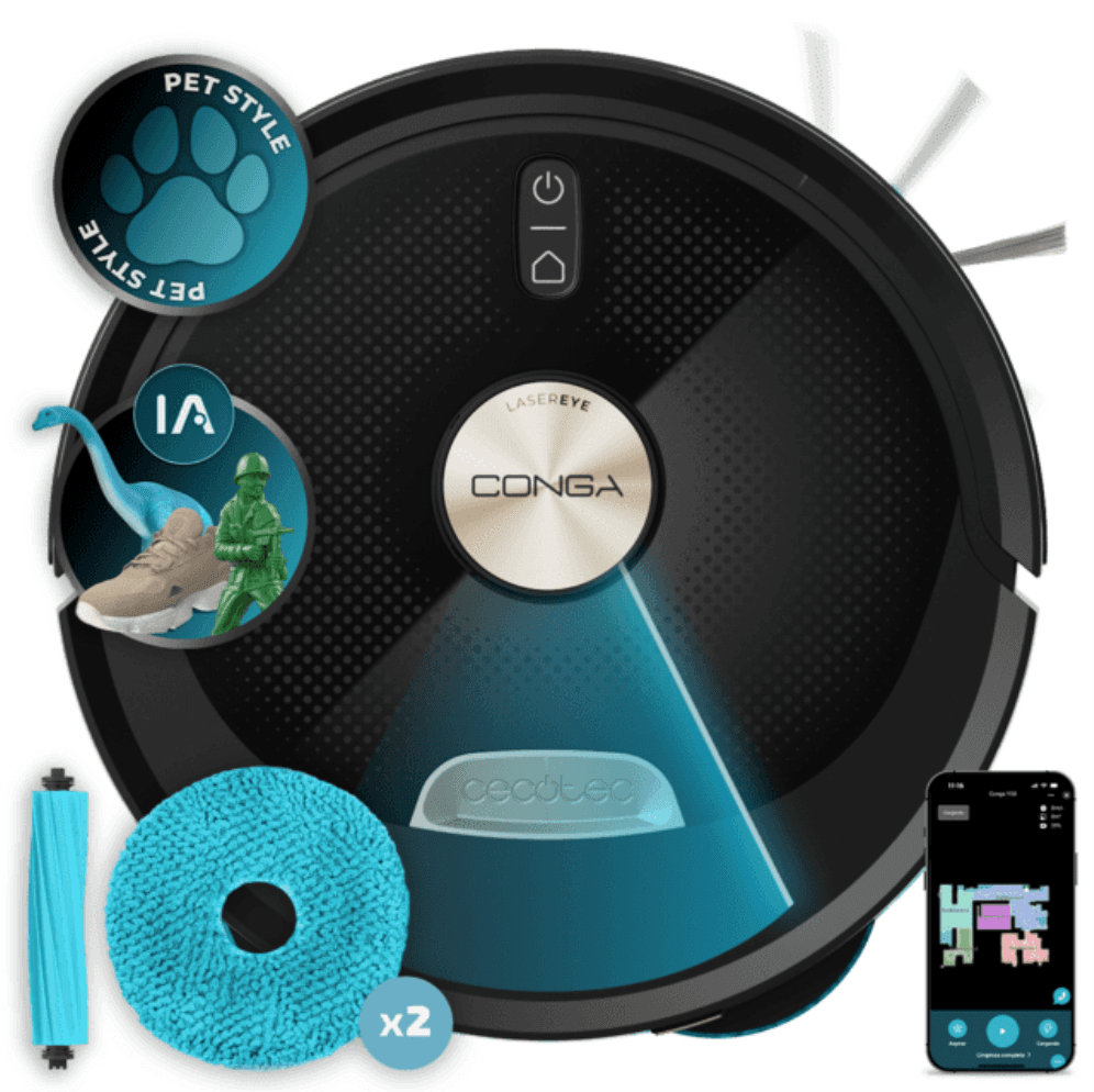 Cecotec Conga M100 Spin AI Negro