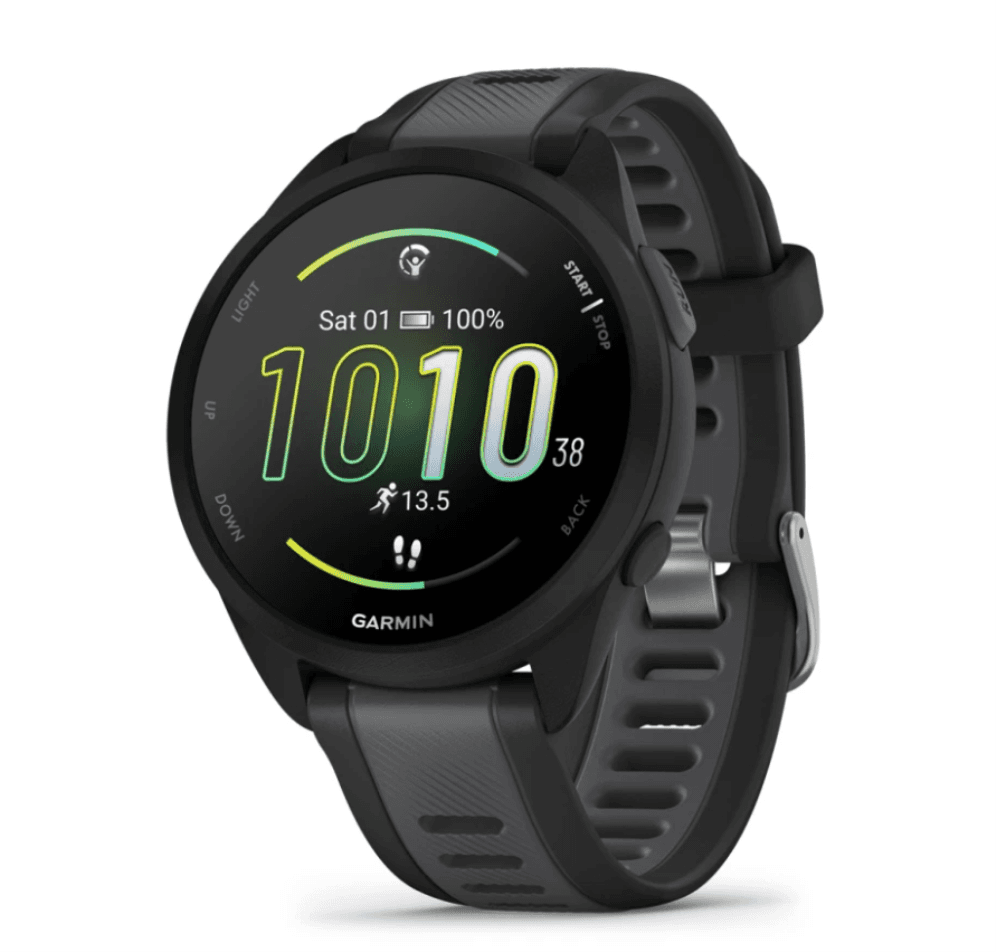 Garmin Forerunner 165 3,05 cm (1.2") AMOLED Digital 390 x 390 Pixeles Pantalla táctil Negro GPS (satélite)