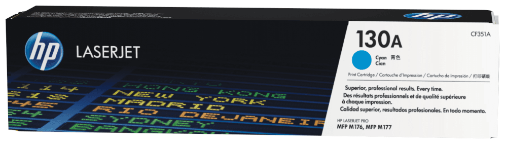 HP Cartucho de tóner original LaserJet 130A cian