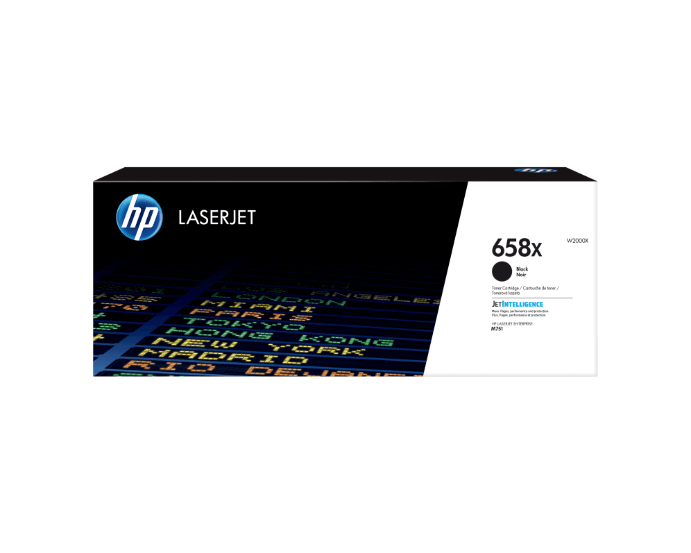 HP Cartucho de tóner Original LaserJet 658X negro de alta capacidad