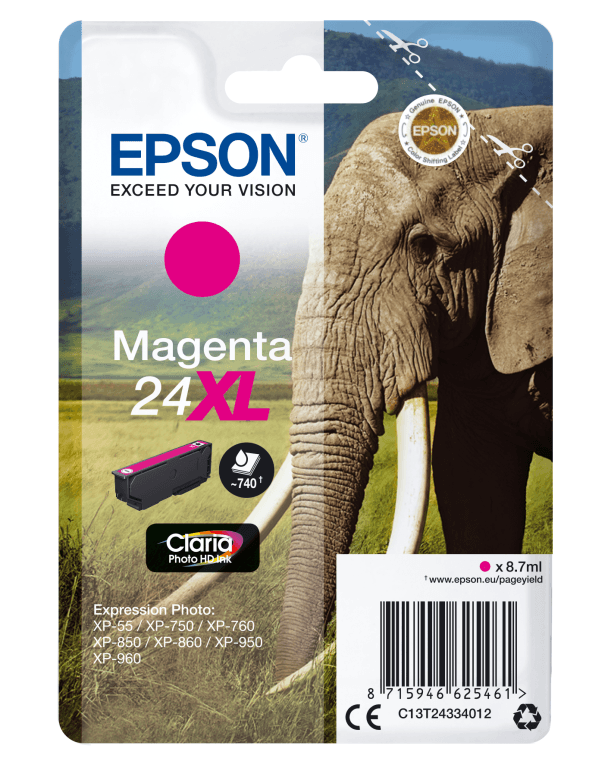 Epson Elephant C13T24334012 cartucho de tinta 1 pieza(s) Original Alto rendimiento (XL)