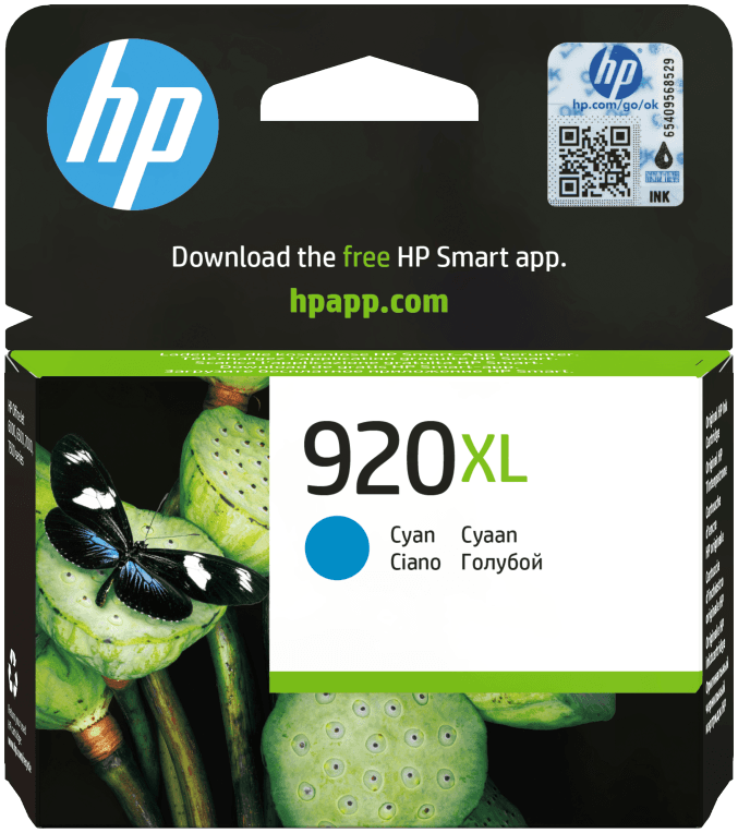 HP Cartucho de tinta original 920XL de alta capacidad cian