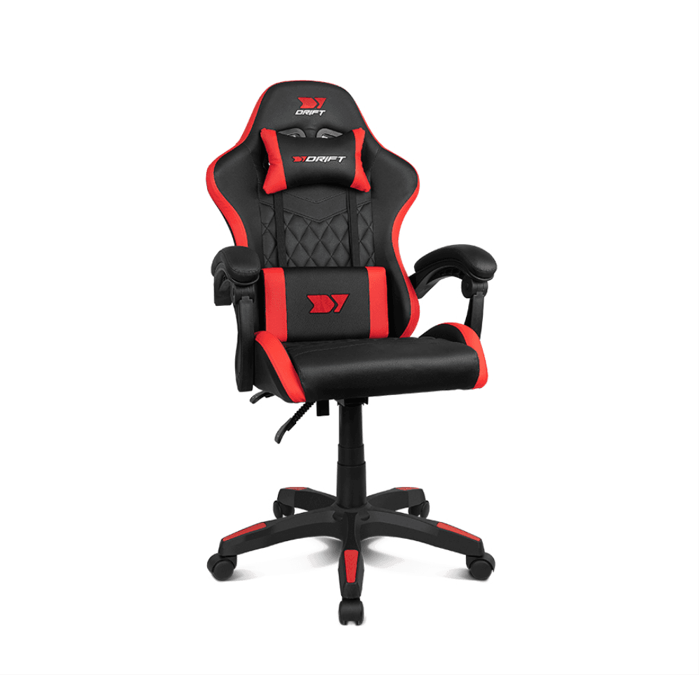 DRIFT DR35BR silla para videojuegos Silla para videojuegos de PC Asiento acolchado Negro, Rojo