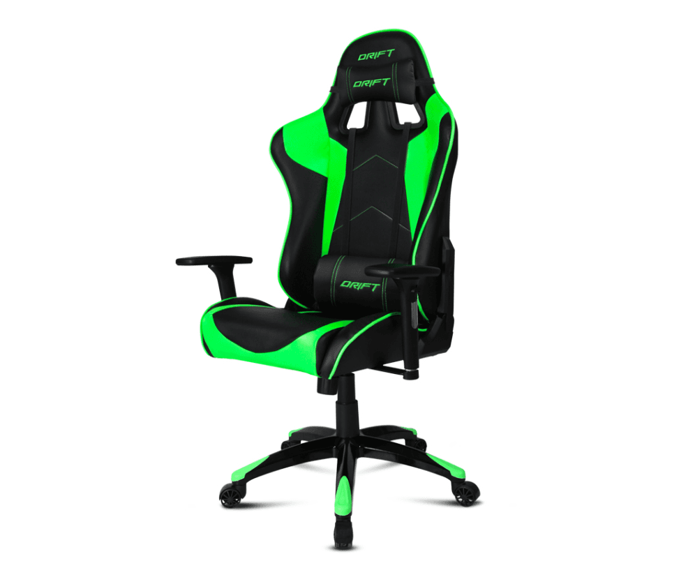 DRIFT DR300 Silla para videojuegos de PC Asiento acolchado Negro, Verde