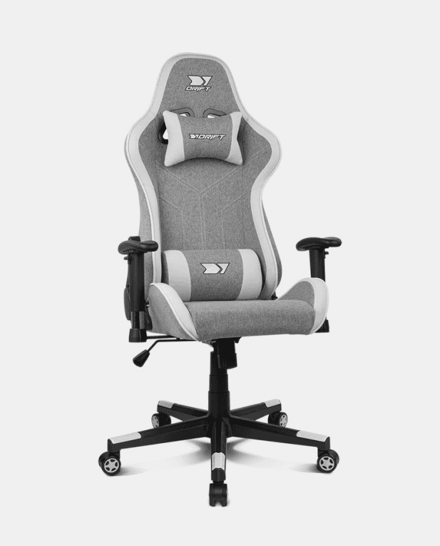 DRIFT DR90 PRO Silla para videojuegos de PC Asiento acolchado Gris, Blanco